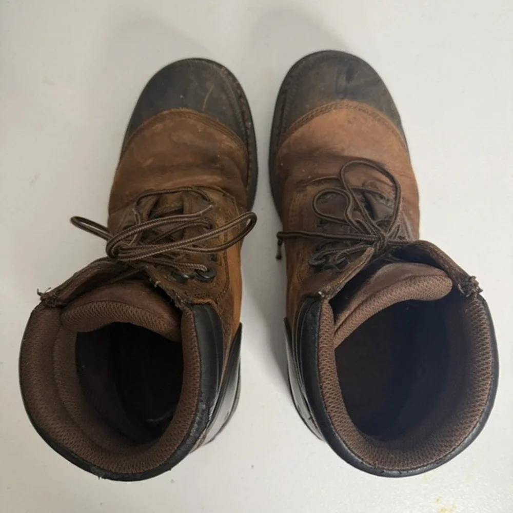 Justin Original Workboots Mens Brown Leather Composite Toe Waterproof Work Boots